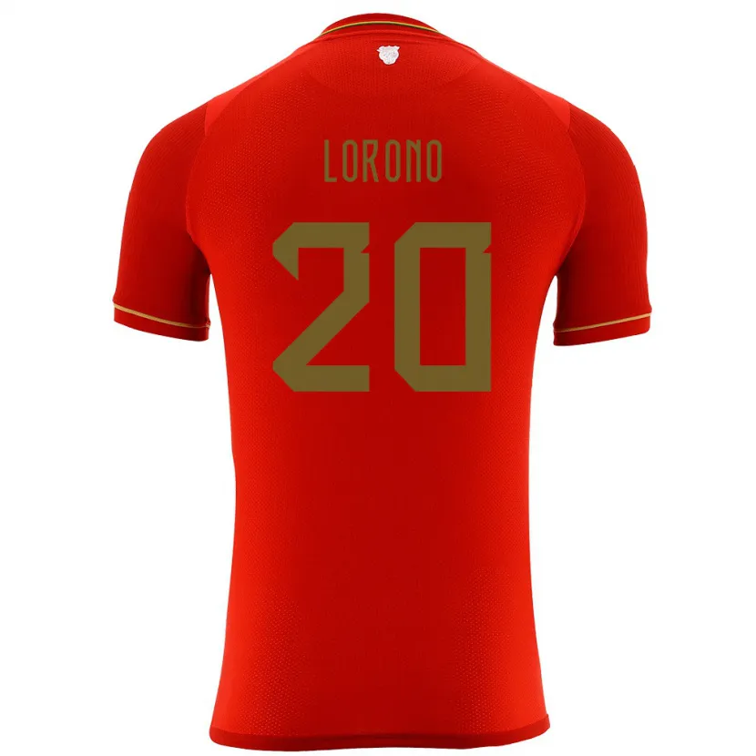 Danxen Kinderen Bolivia Bernardo Loroño #20 Rood Uitshirt Uittenue 24-26 T-Shirt