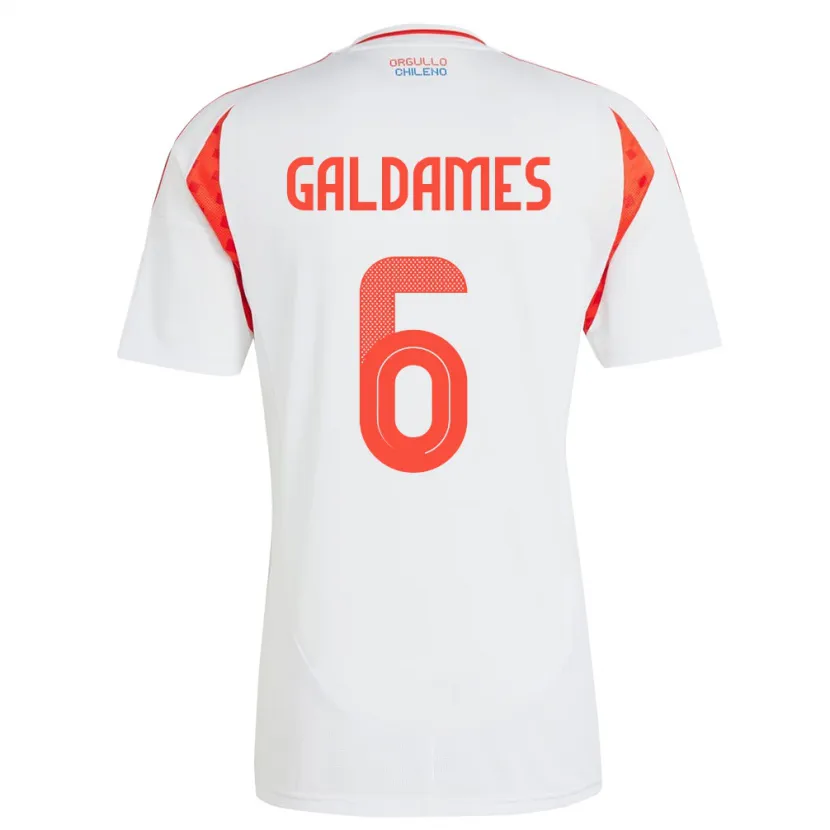 Danxen Kinderen Chili Thomas Galdames #6 Wit Uitshirt Uittenue 24-26 T-Shirt