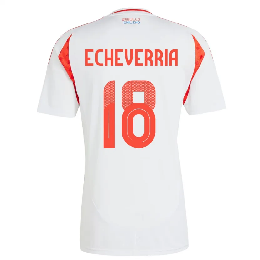 Danxen Kinderen Chili Rodrigo Echeverría #18 Wit Uitshirt Uittenue 24-26 T-Shirt