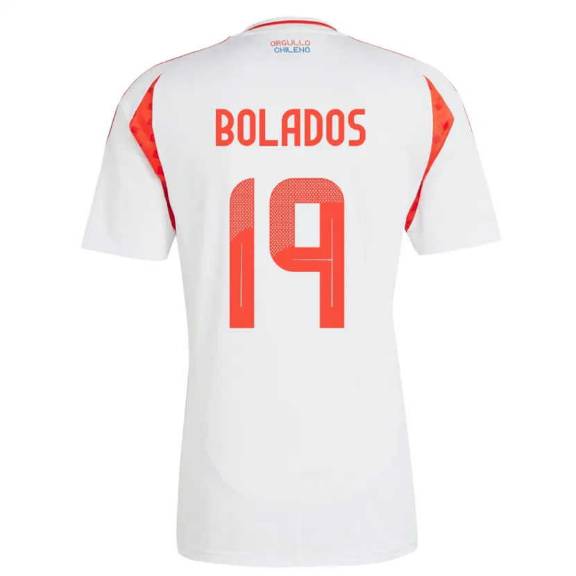 Danxen Kinderen Chili Marcos Bolados #19 Wit Uitshirt Uittenue 24-26 T-Shirt