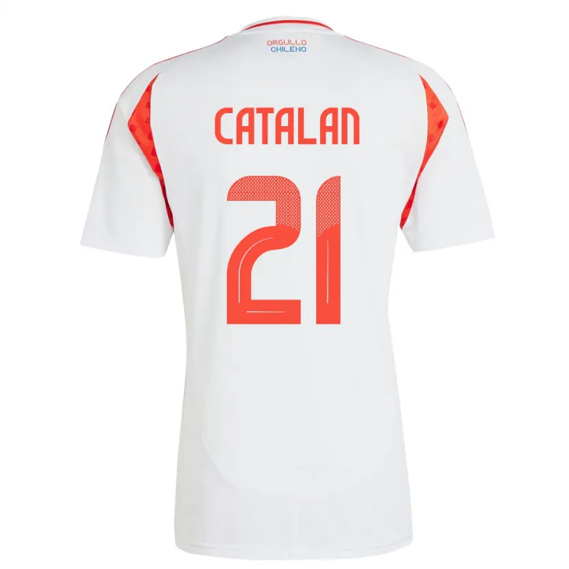 Danxen Kinderen Chili Matías Catalán #21 Wit Uitshirt Uittenue 24-26 T-Shirt