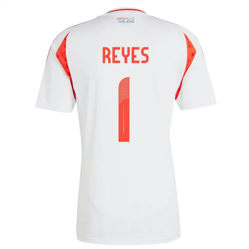 Danxen Kinderen Chili Vicente Reyes #1 Wit Uitshirt Uittenue 24-26 T-Shirt