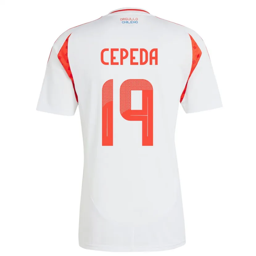 Danxen Kinderen Chili Lucas Cepeda #19 Wit Uitshirt Uittenue 24-26 T-Shirt