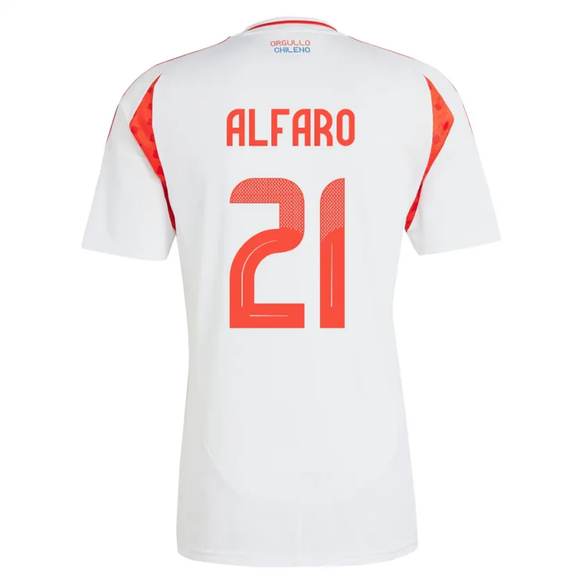 Danxen Kinderen Chili Julián Alfaro #21 Wit Uitshirt Uittenue 24-26 T-Shirt