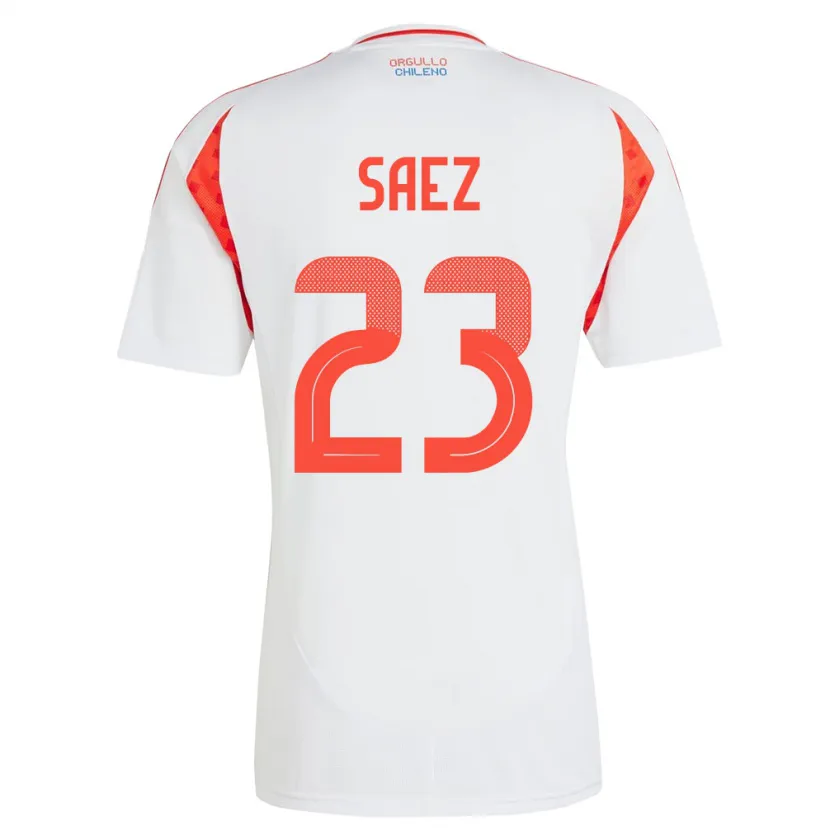 Danxen Kinderen Chili Ignacio Sáez #23 Wit Uitshirt Uittenue 24-26 T-Shirt