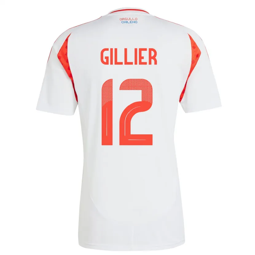 Danxen Kinderen Chili Thomas Gillier #12 Wit Uitshirt Uittenue 24-26 T-Shirt