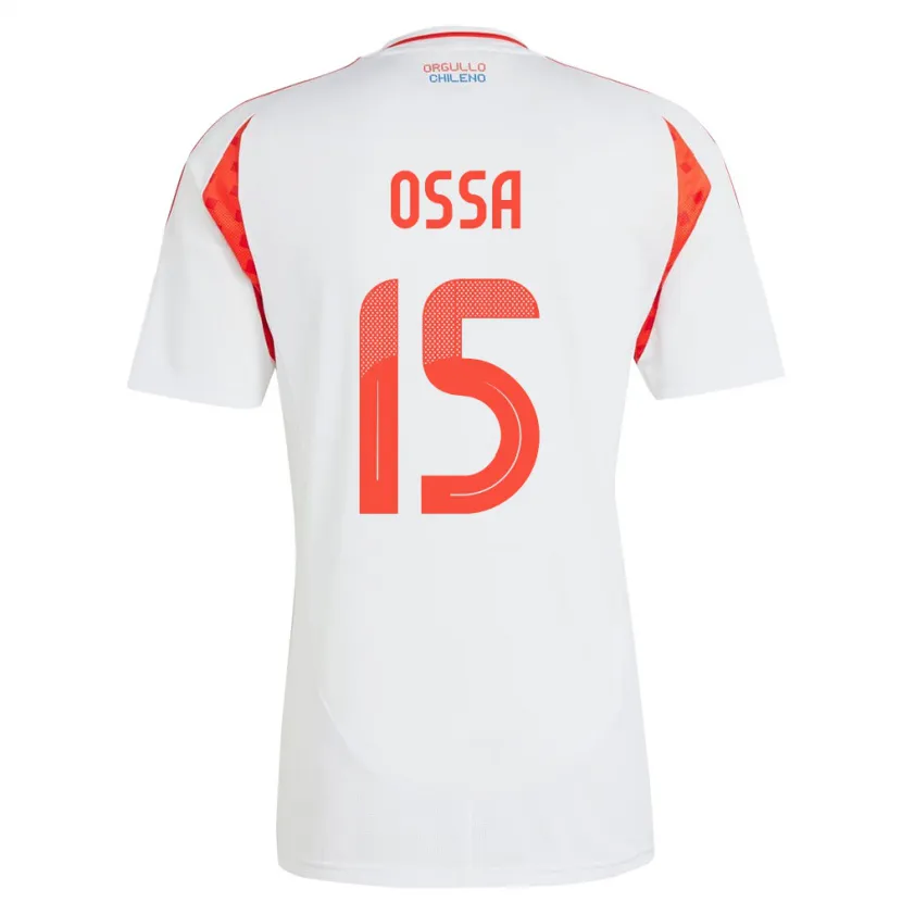 Danxen Kinderen Chili Diego Ossa #15 Wit Uitshirt Uittenue 24-26 T-Shirt
