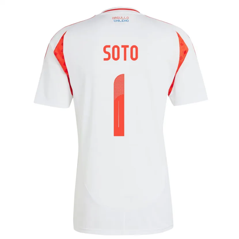 Danxen Kinderen Chili Fernando Soto #1 Wit Uitshirt Uittenue 24-26 T-Shirt