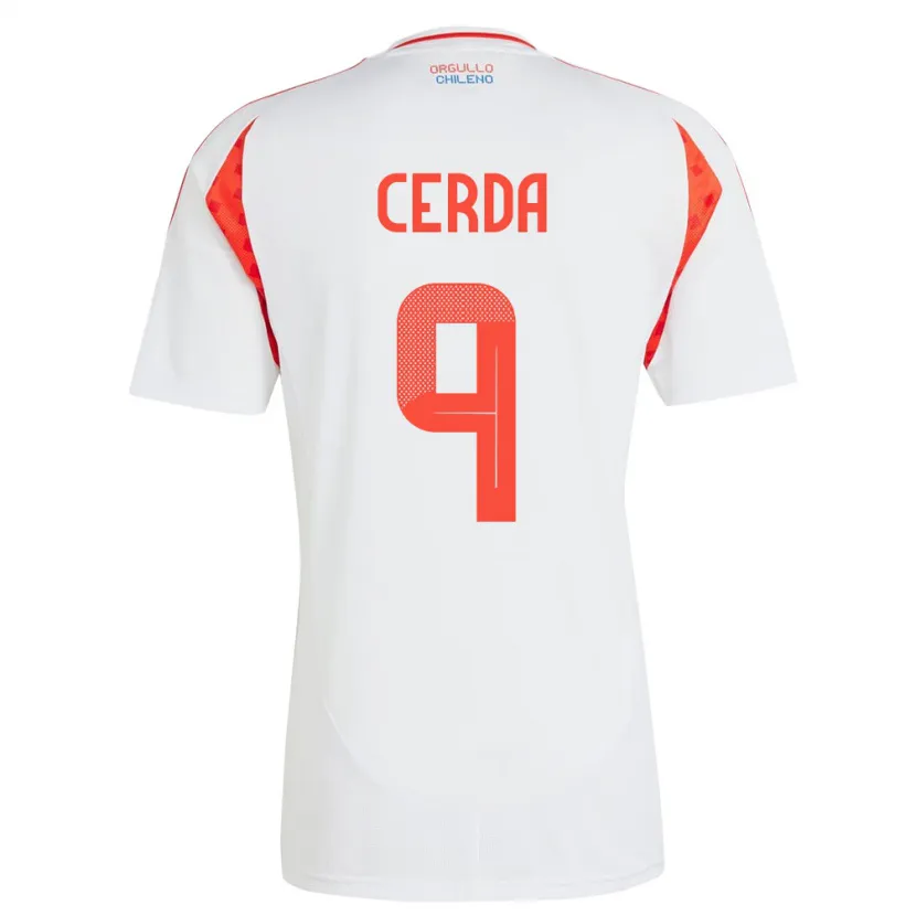Danxen Kinderen Chili Axel Cerda #9 Wit Uitshirt Uittenue 24-26 T-Shirt