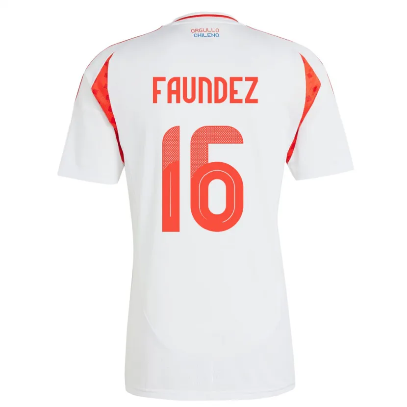 Danxen Kinderen Chili Felipe Faúndez #16 Wit Uitshirt Uittenue 24-26 T-Shirt
