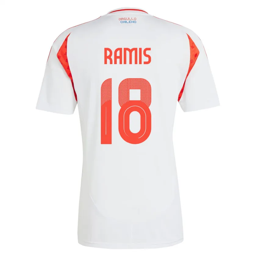 Danxen Kinderen Chili Oliver Ramis #18 Wit Uitshirt Uittenue 24-26 T-Shirt