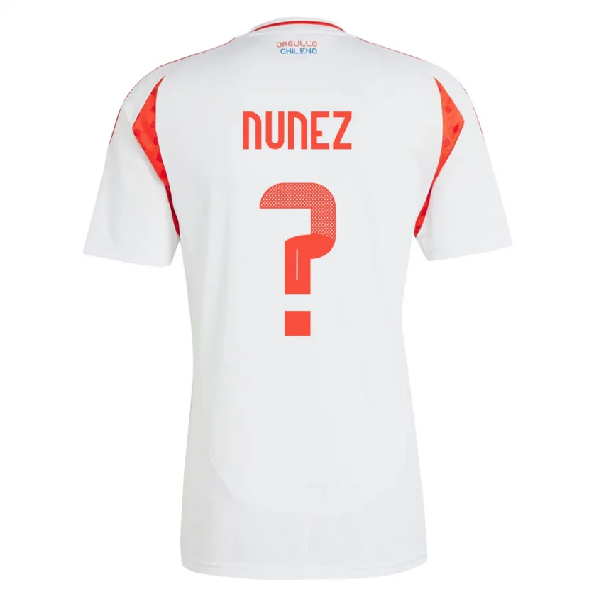 Danxen Kinderen Chili Renato Nuñez #0 Wit Uitshirt Uittenue 24-26 T-Shirt