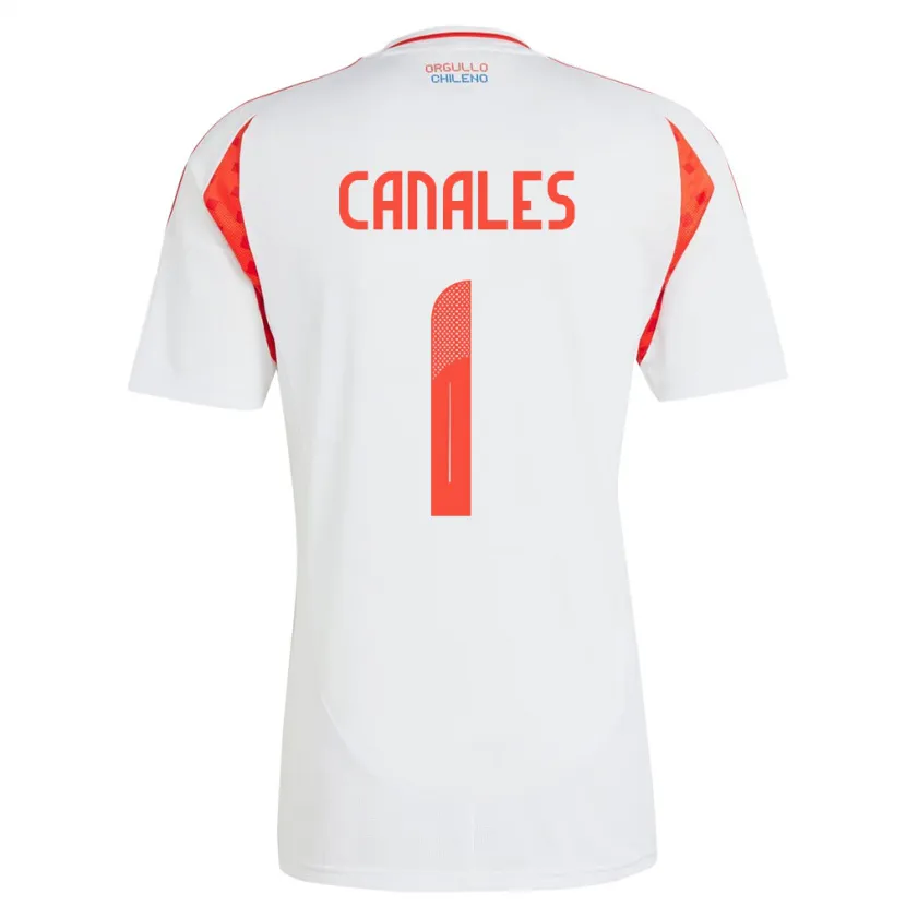 Danxen Kinderen Chili Antonia Canales #1 Wit Uitshirt Uittenue 24-26 T-Shirt