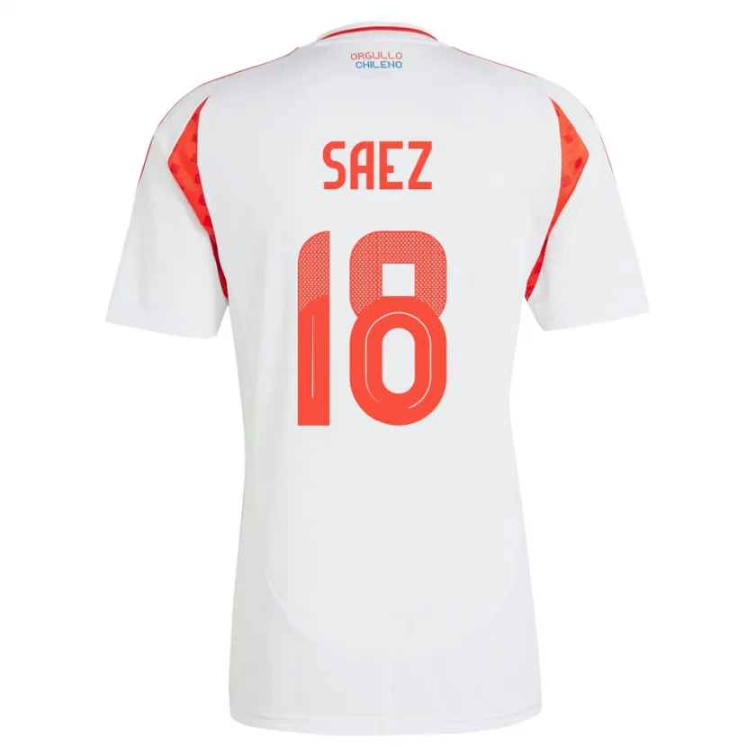 Danxen Kinderen Chili Camila Sáez #18 Wit Uitshirt Uittenue 24-26 T-Shirt
