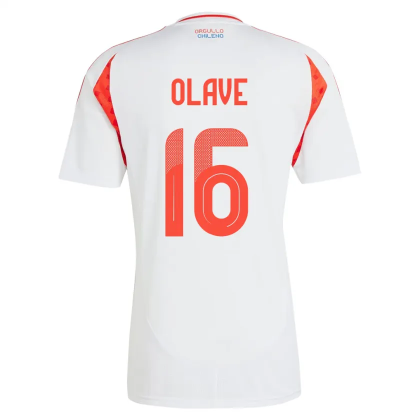 Danxen Kinderen Chili Isidora Olave #16 Wit Uitshirt Uittenue 24-26 T-Shirt