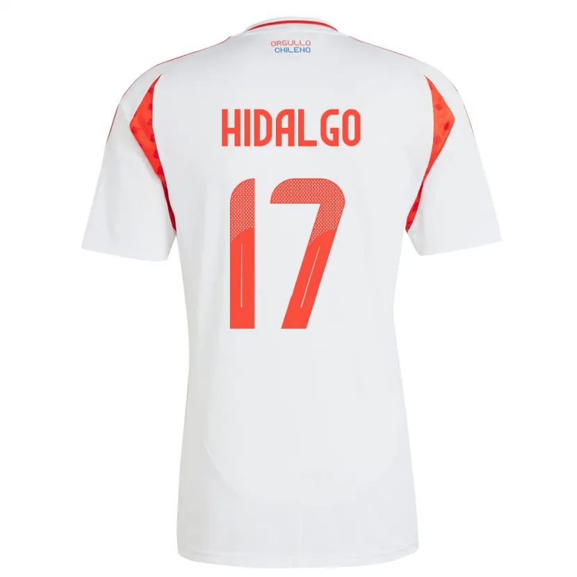 Danxen Kinderen Chili Fernanda Hidalgo #17 Wit Uitshirt Uittenue 24-26 T-Shirt