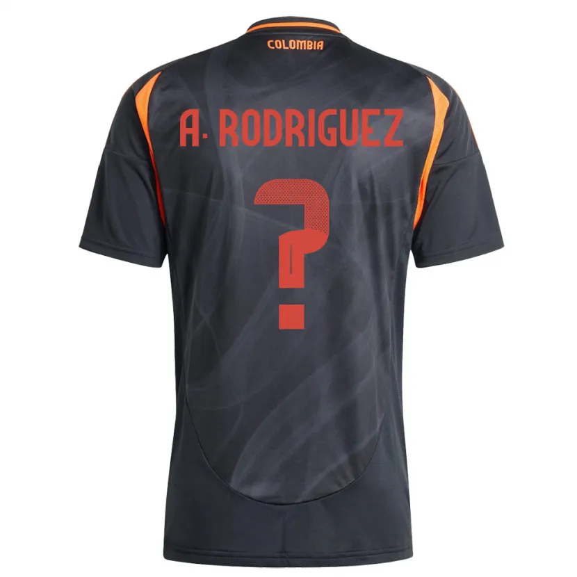 Danxen Kinderen Colombia Andrés Rodríguez #0 Zwart Uitshirt Uittenue 24-26 T-Shirt