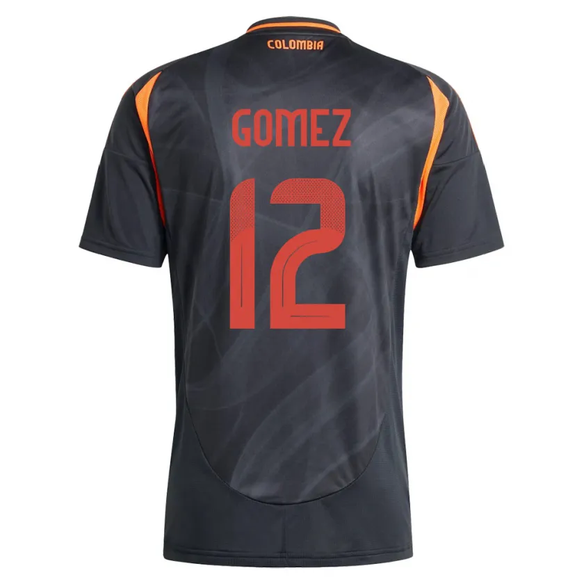 Danxen Kinderen Colombia Juan Gómez #12 Zwart Uitshirt Uittenue 24-26 T-Shirt