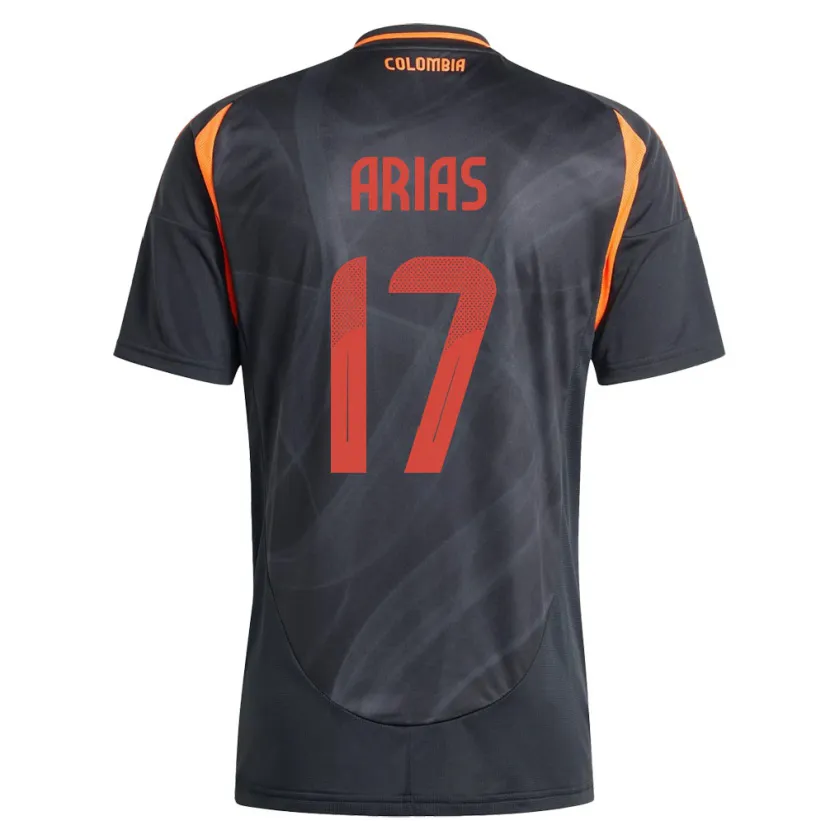 Danxen Kinderen Colombia Carolina Arias #17 Zwart Uitshirt Uittenue 24-26 T-Shirt