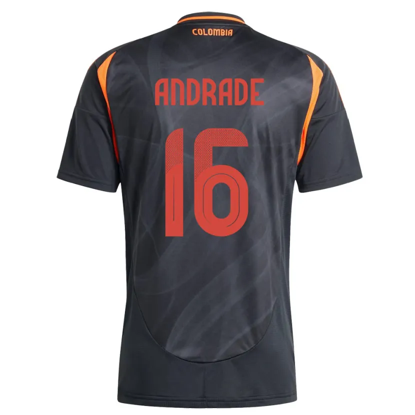 Danxen Kinderen Colombia Lady Andrade #16 Zwart Uitshirt Uittenue 24-26 T-Shirt