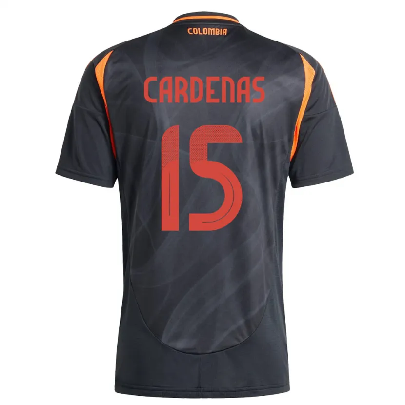 Danxen Kinderen Colombia Wendy Cárdenas #15 Zwart Uitshirt Uittenue 24-26 T-Shirt