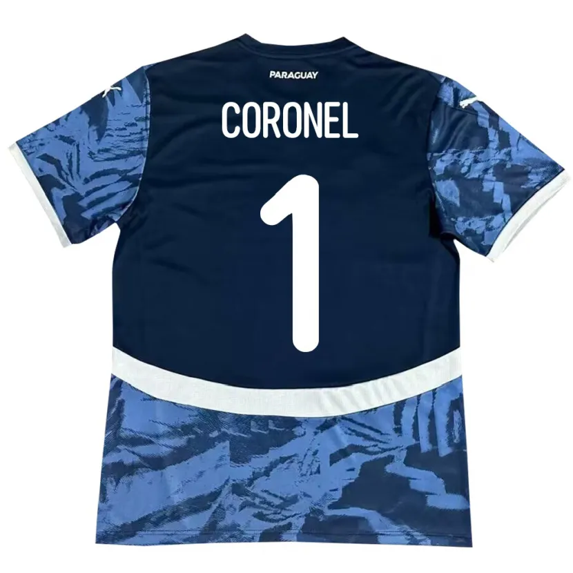 Danxen Kinderen Paraguay Carlos Coronel #1 Blauw Uitshirt Uittenue 24-26 T-Shirt