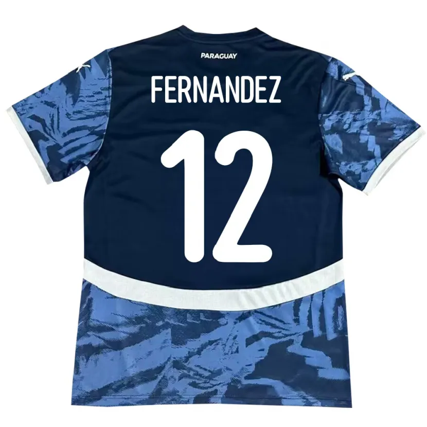 Danxen Kinderen Paraguay Gatito Fernández #12 Blauw Uitshirt Uittenue 24-26 T-Shirt