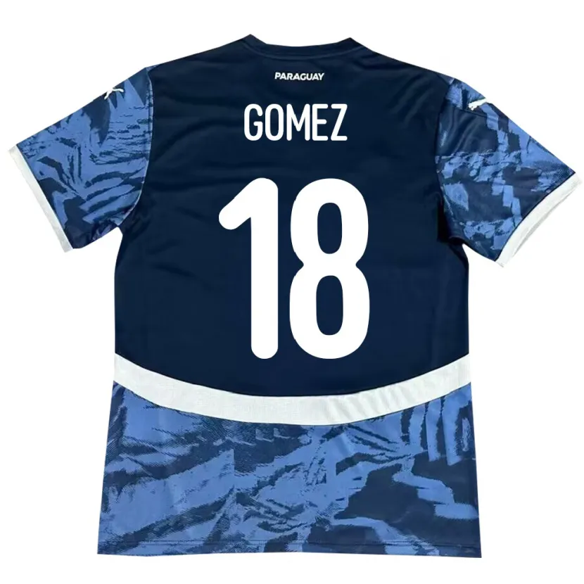 Danxen Kinderen Paraguay Diego Gómez #18 Blauw Uitshirt Uittenue 24-26 T-Shirt