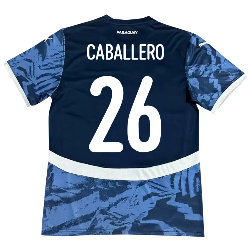 Danxen Kinderen Paraguay Hernesto Caballero #26 Blauw Uitshirt Uittenue 24-26 T-Shirt