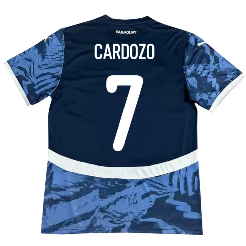 Danxen Kinderen Paraguay Fernando Cardozo #7 Blauw Uitshirt Uittenue 24-26 T-Shirt