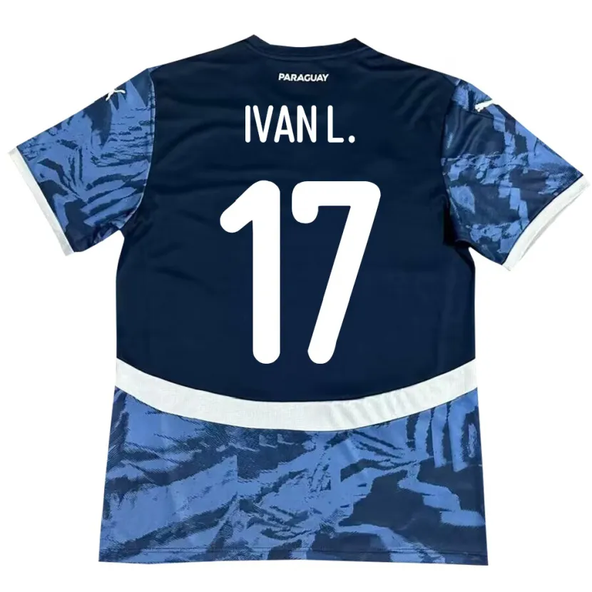 Danxen Kinderen Paraguay Iván Leguizamón #17 Blauw Uitshirt Uittenue 24-26 T-Shirt