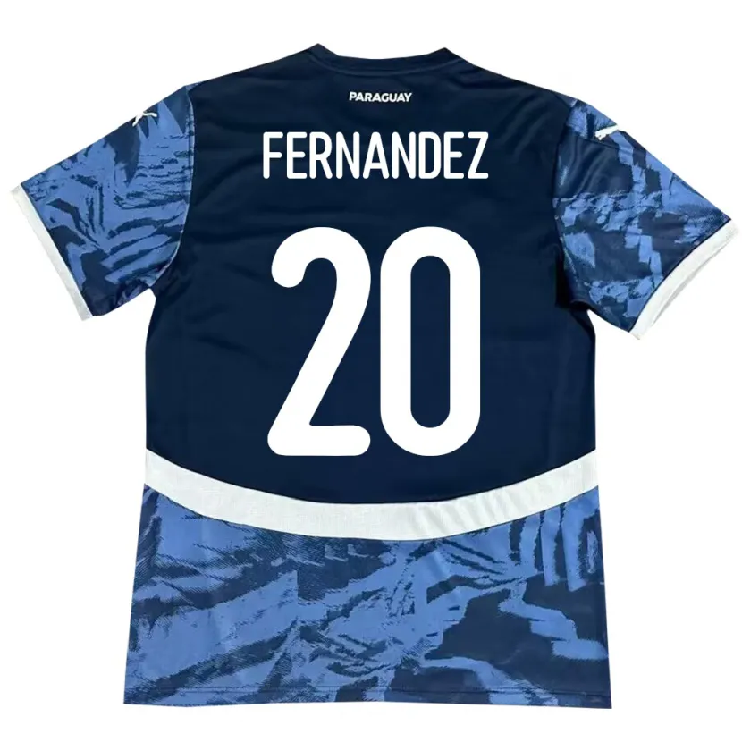Danxen Kinderen Paraguay Marcelo Fernández #20 Blauw Uitshirt Uittenue 24-26 T-Shirt