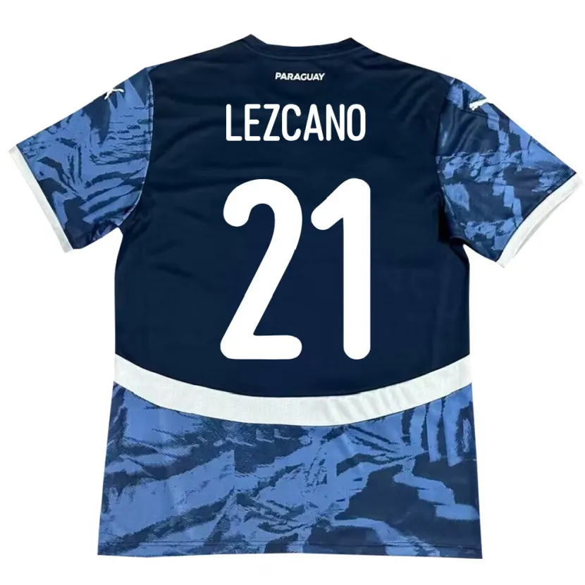 Danxen Kinderen Paraguay Rubén Lezcano #21 Blauw Uitshirt Uittenue 24-26 T-Shirt