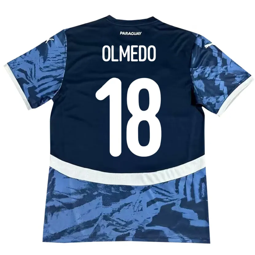 Danxen Kinderen Paraguay Cesar Olmedo #18 Blauw Uitshirt Uittenue 24-26 T-Shirt