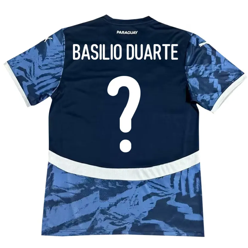 Danxen Kinderen Paraguay Basilio Duarte #0 Blauw Uitshirt Uittenue 24-26 T-Shirt