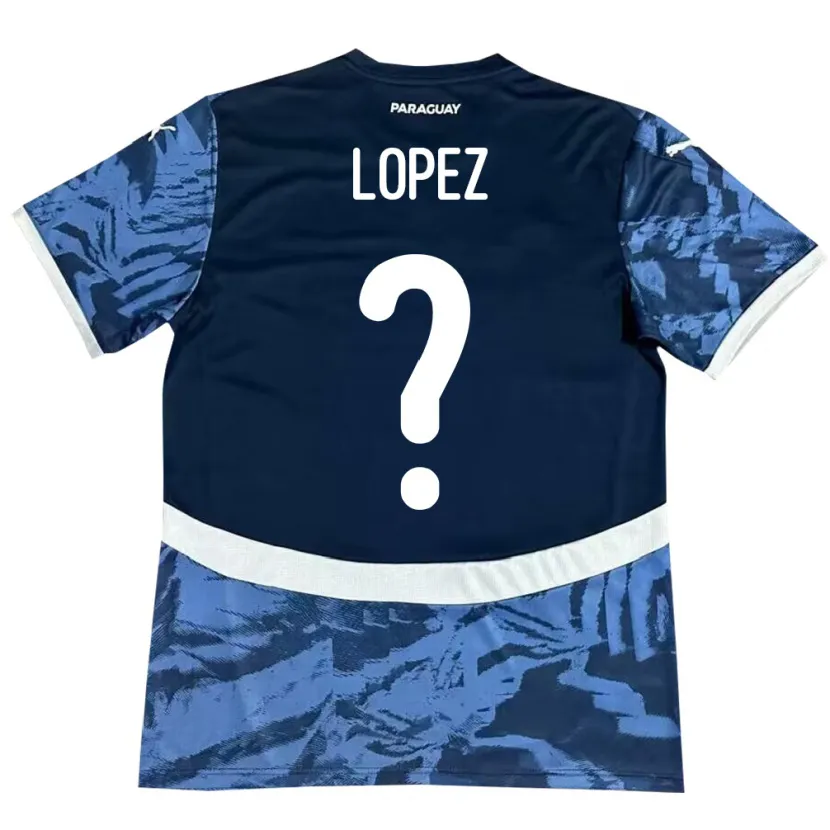 Danxen Kinderen Paraguay Rodrigo López #0 Blauw Uitshirt Uittenue 24-26 T-Shirt
