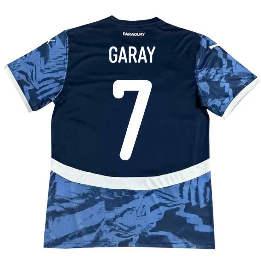 Danxen Kinderen Paraguay Griselda Garay #7 Blauw Uitshirt Uittenue 24-26 T-Shirt