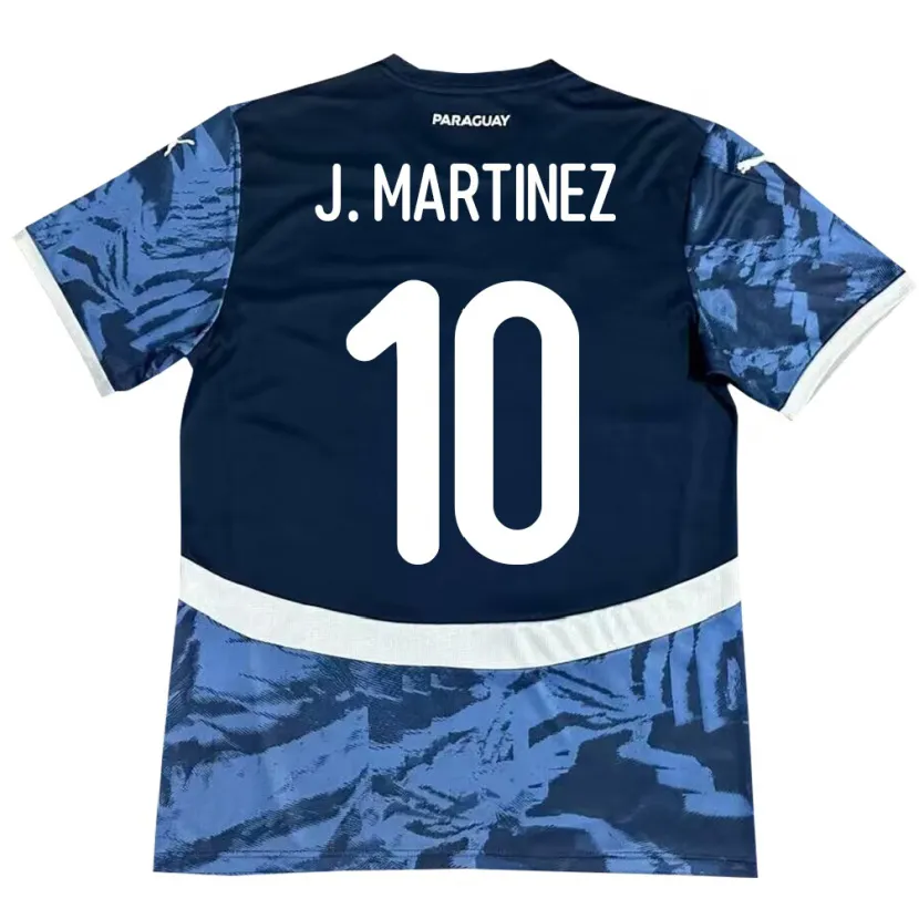 Danxen Kinderen Paraguay Jessica Martínez #10 Blauw Uitshirt Uittenue 24-26 T-Shirt