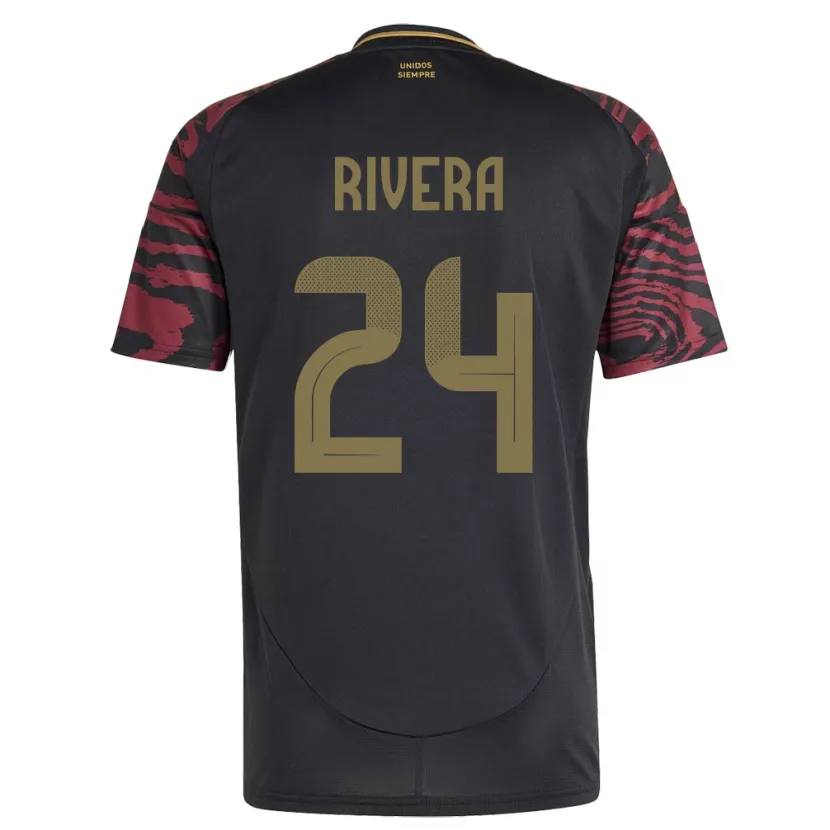 Danxen Kinderen Peru José Rivera #24 Zwart Uitshirt Uittenue 24-26 T-Shirt