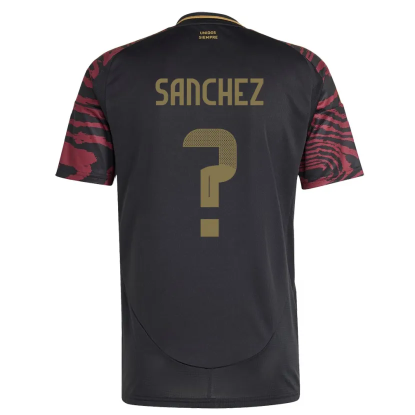Danxen Kinderen Peru Sebastián Sánchez #0 Zwart Uitshirt Uittenue 24-26 T-Shirt