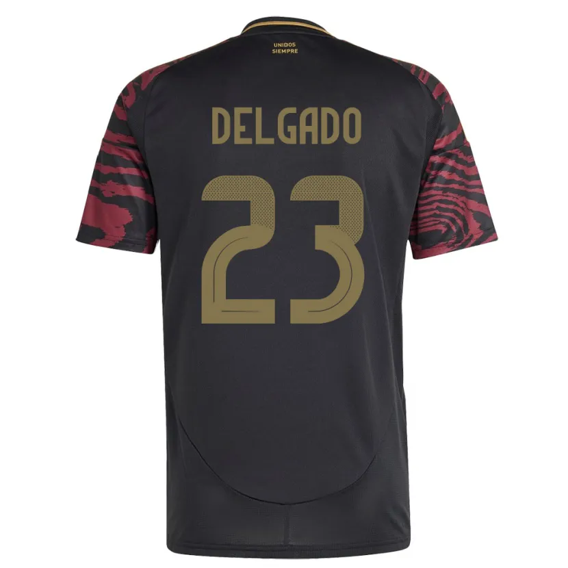 Danxen Kinderen Peru Valentino Delgado #23 Zwart Uitshirt Uittenue 24-26 T-Shirt