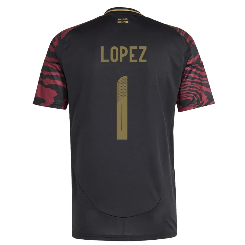 Danxen Kinderen Peru Karla Lopez #1 Zwart Uitshirt Uittenue 24-26 T-Shirt