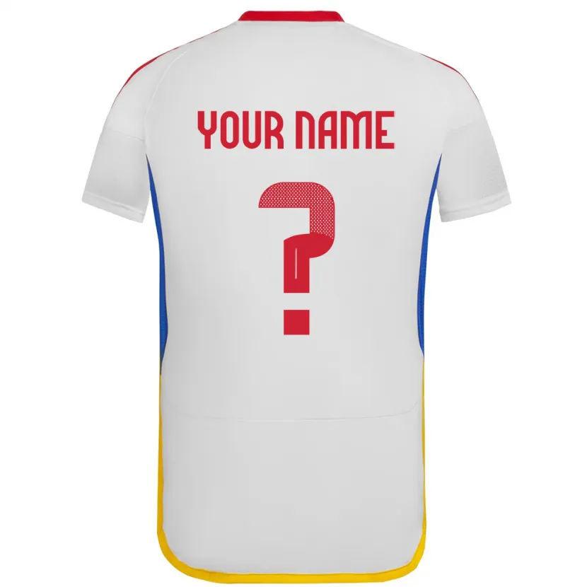 Danxen Kinderen Venezuela Uw Naam #0 Wit Uitshirt Uittenue 24-26 T-Shirt