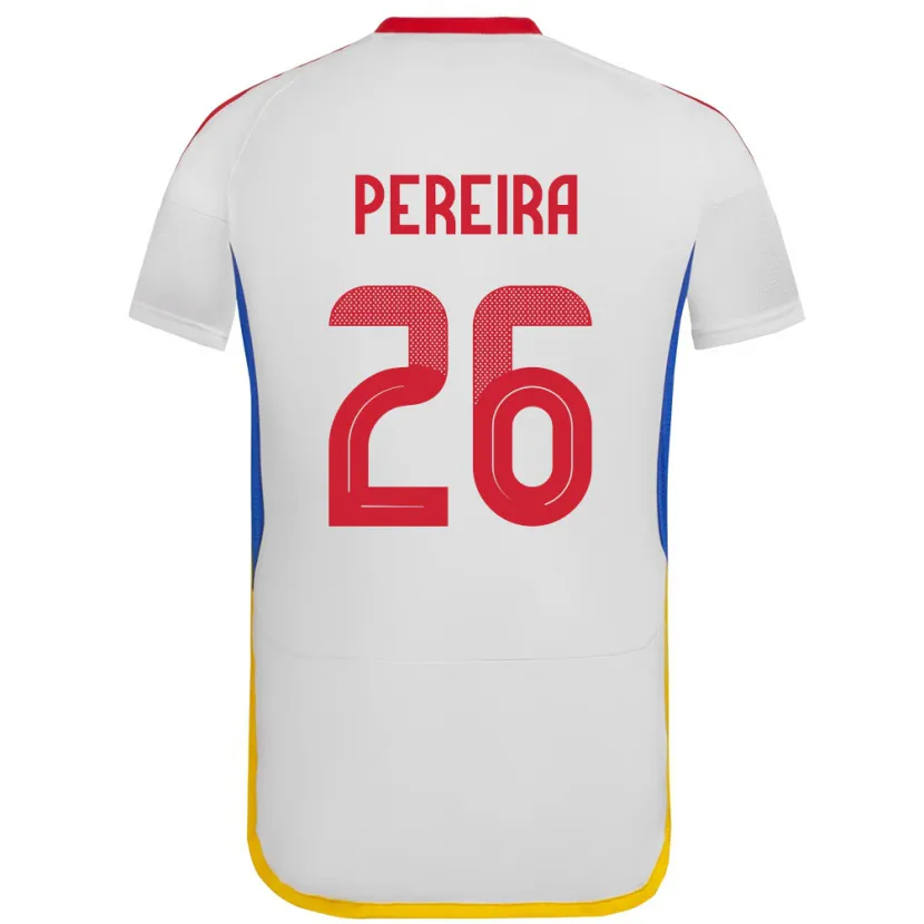Danxen Kinderen Venezuela Daniel Pereira #26 Wit Uitshirt Uittenue 24-26 T-Shirt