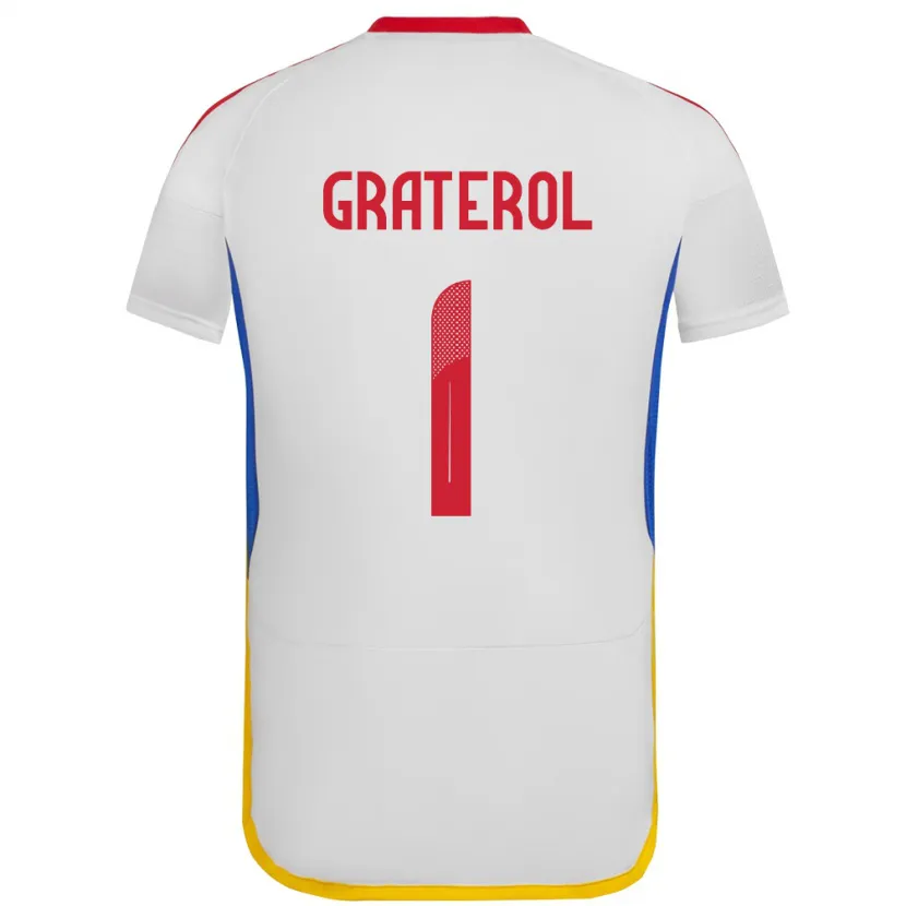 Danxen Kinderen Venezuela Joel Graterol #1 Wit Uitshirt Uittenue 24-26 T-Shirt