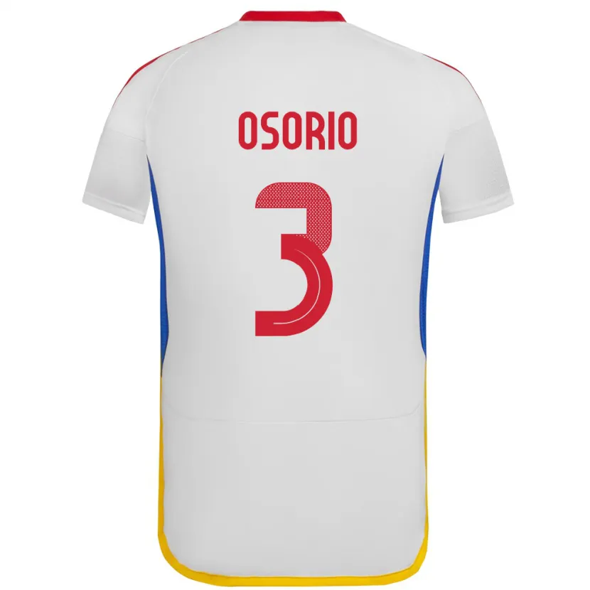 Danxen Kinderen Venezuela Yordan Osorio #3 Wit Uitshirt Uittenue 24-26 T-Shirt