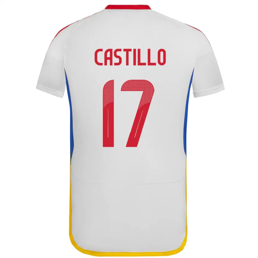 Danxen Kinderen Venezuela Edson Castillo #17 Wit Uitshirt Uittenue 24-26 T-Shirt