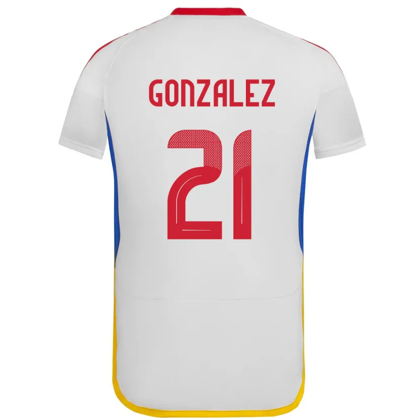 Danxen Kinderen Venezuela Alexander González #21 Wit Uitshirt Uittenue 24-26 T-Shirt