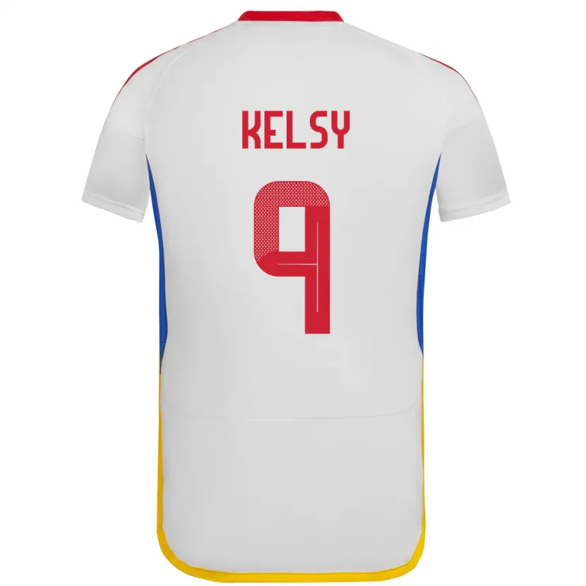 Danxen Kinderen Venezuela Kevin Kelsy #9 Wit Uitshirt Uittenue 24-26 T-Shirt