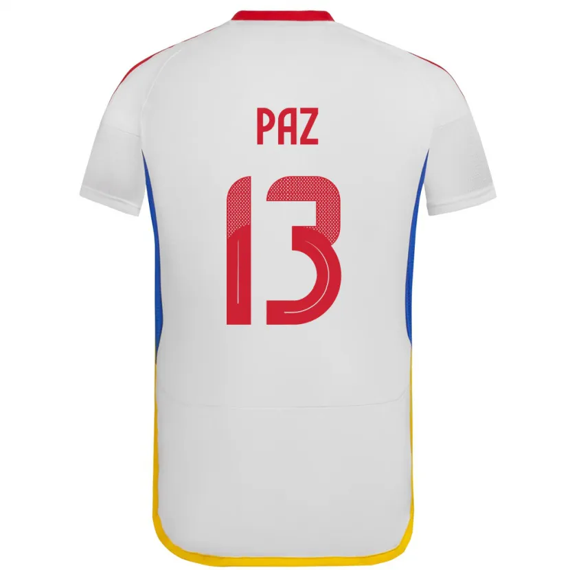 Danxen Kinderen Venezuela Jesús Paz #13 Wit Uitshirt Uittenue 24-26 T-Shirt